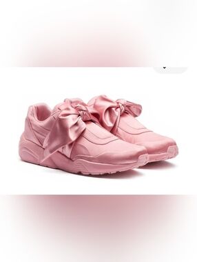 Puma X Fenty By Rihanna Bow Pink Sneaker Satin Womens Size 8 Girlhoodcore